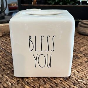 Rae Dunn White Tissue Box Cover